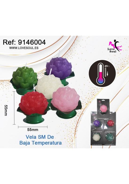 Velas SM de baja temperatura en forma de flor de loto en varios colores