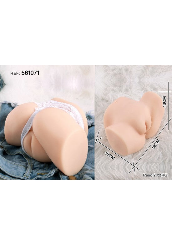 Torso de glúteos realista compacto color piel, 2,1 kg