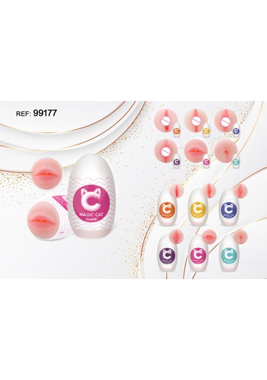 Masturbador huevo Magic Cat en varios colores y texturas, 6 variantes