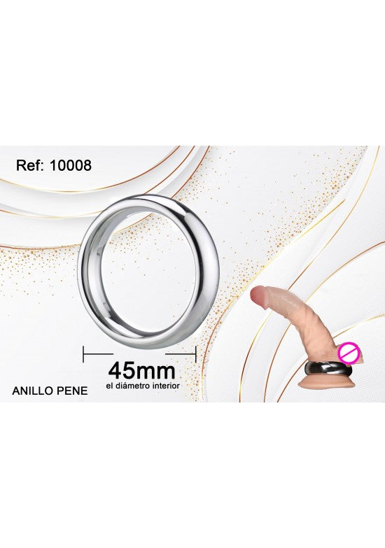 Anillo de restricción en acero inoxidable plateado cromado, 45 mm de diámetro interior