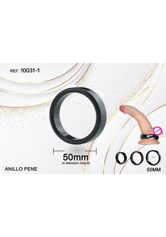 Anillo de restricción metálico acabado negro mate, diámetro interior 50 mm