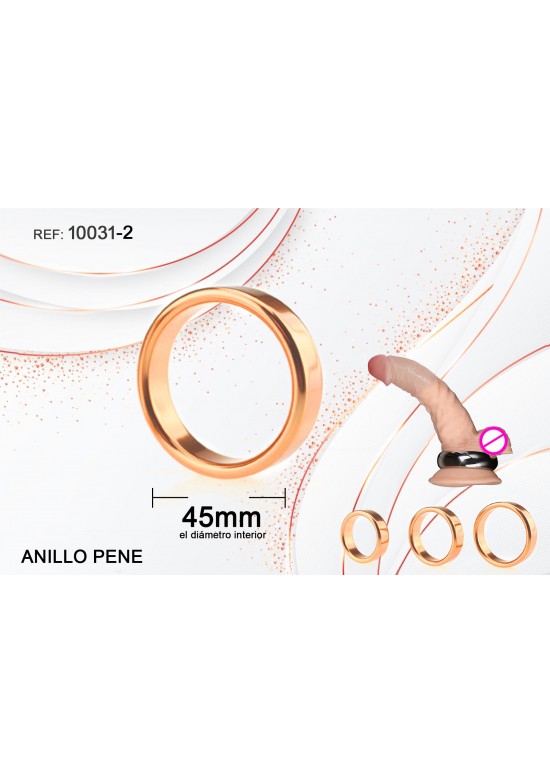 Anillo de restricción metálico acabado dorado, diámetro interior 45 mm