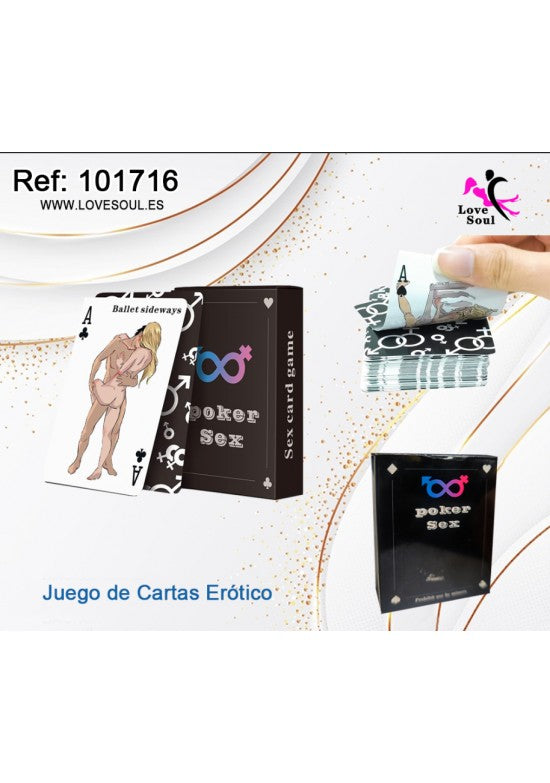 Juego de cartas erótico Poker Sex en caja negra para adultos