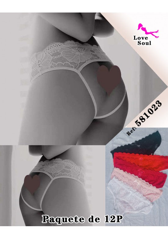 Braga femenina de encaje floral blanco con tiras laterales finas