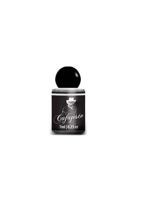 Perfume de bolsillo Cafajeste con feromonas para hombre, frasco negro de 7 ml con tapón esférico