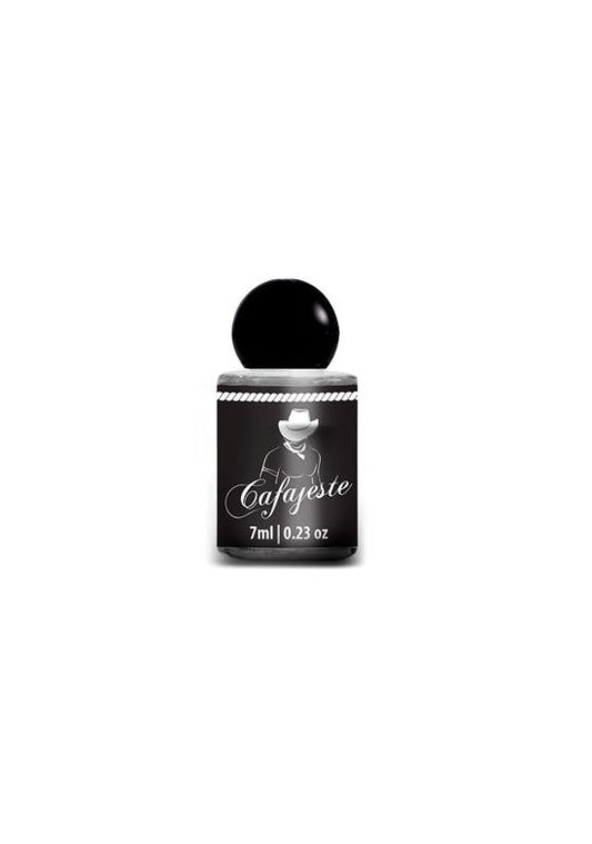 Perfume de bolsillo Cafajeste con feromonas para hombre, frasco negro de 7 ml con tapón esférico