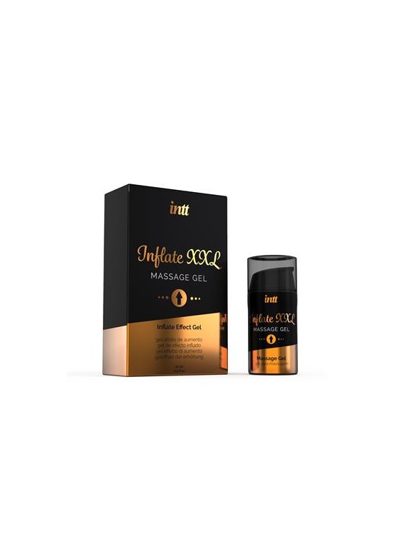 Gel de masaje Intt Inflate XXL efecto voluminizador para hombre con caja y envase