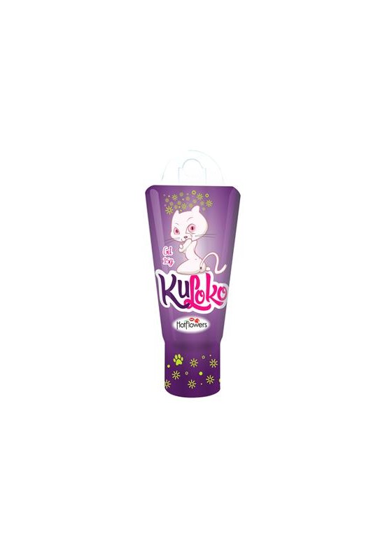 Tubo de gel íntimo KuLoko Hot Flowers 12g color morado