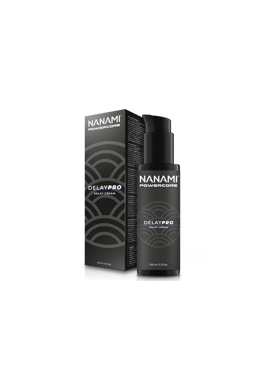 Frasco y caja de la crema retardante Nanami PowerCore DelayPro 100ml