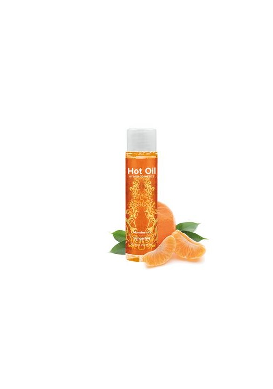 Botella de aceite de masaje caliente Hot Oil sabor mandarina Nuei Cosmetics 100ml
