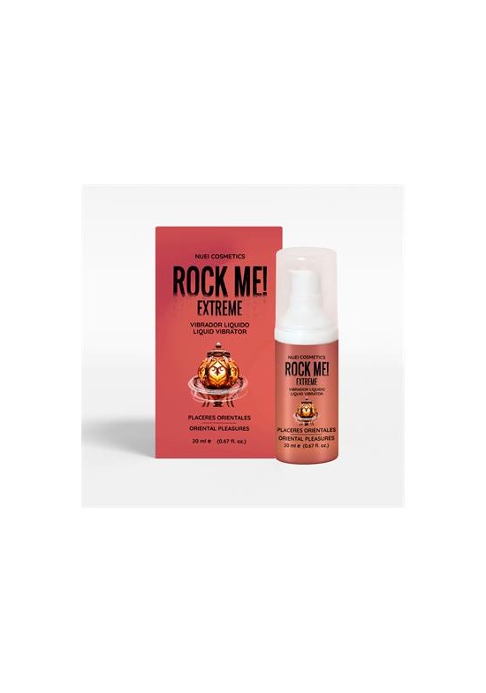 Rock Me! Extreme vibrador líquido placeres orientales 20ml con caja roja Nuei Cosmetics