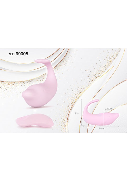 Estimulador compacto rosa forma delfín ref 99008